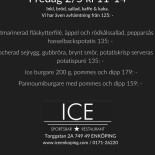Ice Sportsbar Restaurant Meny
