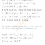 Bistro 1847 Meny