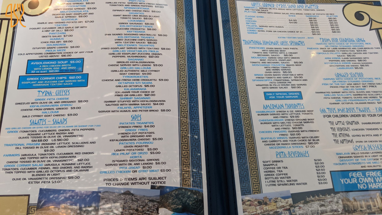 Parma Pizzeria Meny