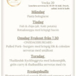 Guldbaggens Café Meny