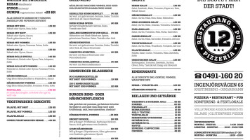 12:an Pizza, Kebab Och Salladsbar Meny
