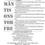 Forsgården Kök Café Meny