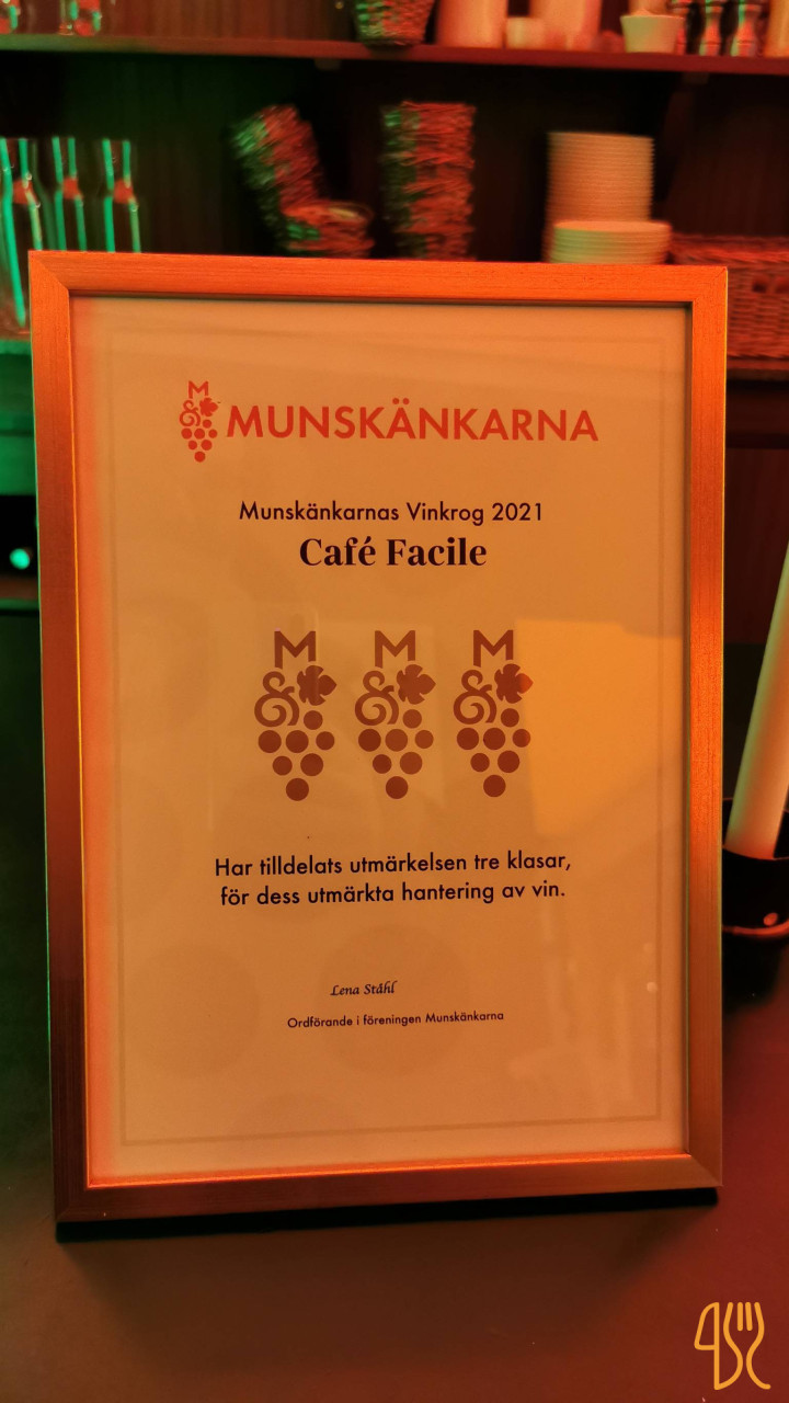 Café Facile Meny
