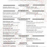 Österbybruk Värdshus, Gammeltammen Meny