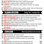Pizzeria Papillon Meny