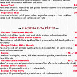 Restaurang Goa Meny