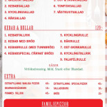 Sandvikens Pizzeria Meny