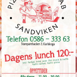 Sandvikens Pizzeria Meny