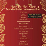 Tajmahal Indisk Restaurang Meny