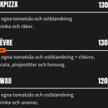 Kingpin Västervik Meny