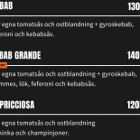 Kingpin Västervik Meny