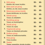 Pizzeria Suveraen Meny