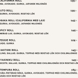 Take It Thai Sushida Meny