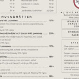 Restaurang Sjövik Meny