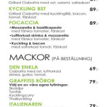 Graffiti Café Meny