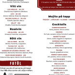 The Fox And Anchor Meny