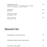 Punch Restaurang, Och Äventyrsgolf Meny