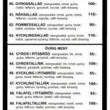 Pizzeria Staffanstorp Meny