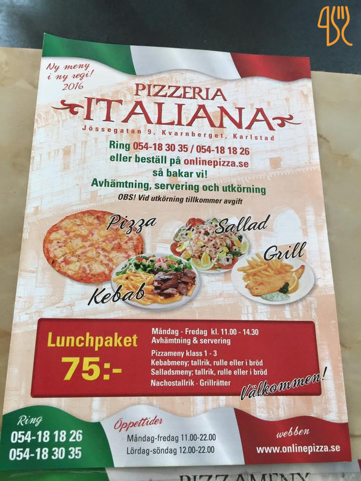 Pizzeria Italiana Meny