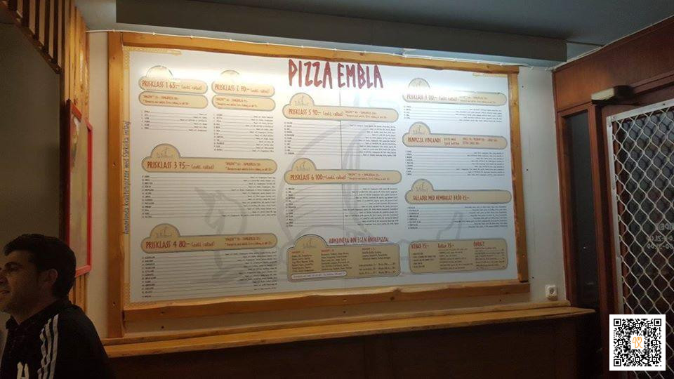 Pizza Embla Meny
