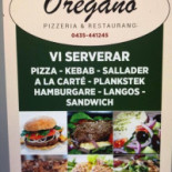 Pizzeria Resturang Oregano Meny