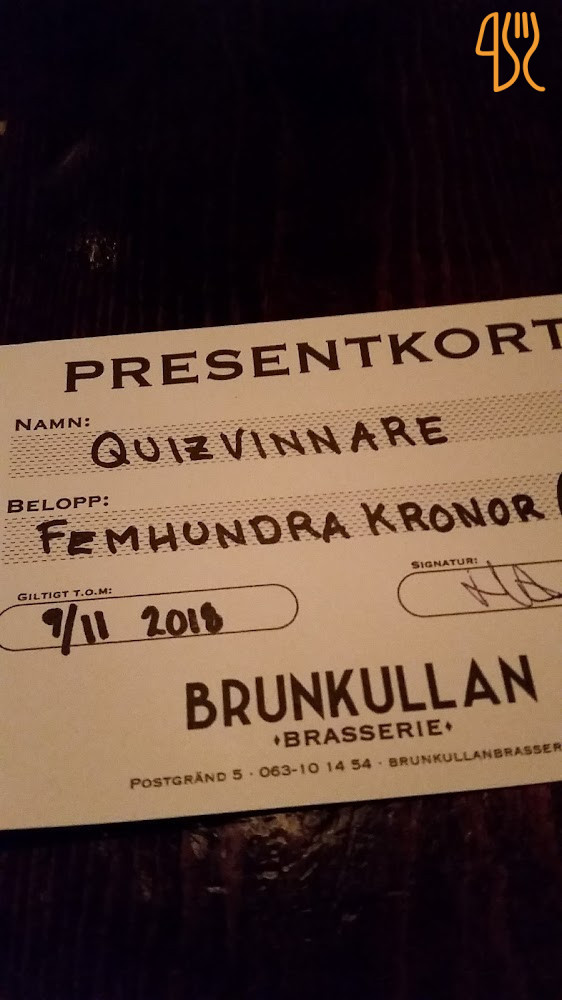 Brunkullan Brasserie Meny
