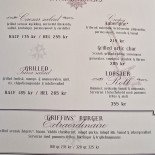 Griffins Steakhouse Meny