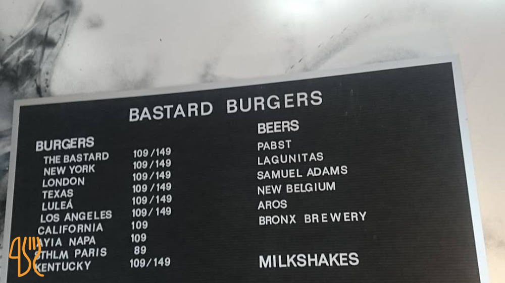 Bastard Burgers Meny