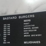 Bastard Burgers Meny