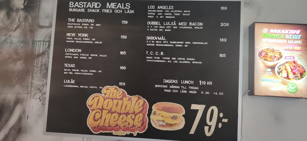 Bastard Burgers Meny