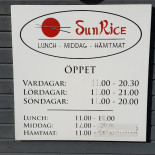 Sunrice Nässjö Meny