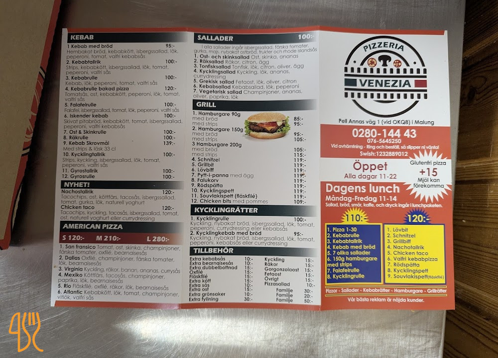 Pizzeria Venezia Meny