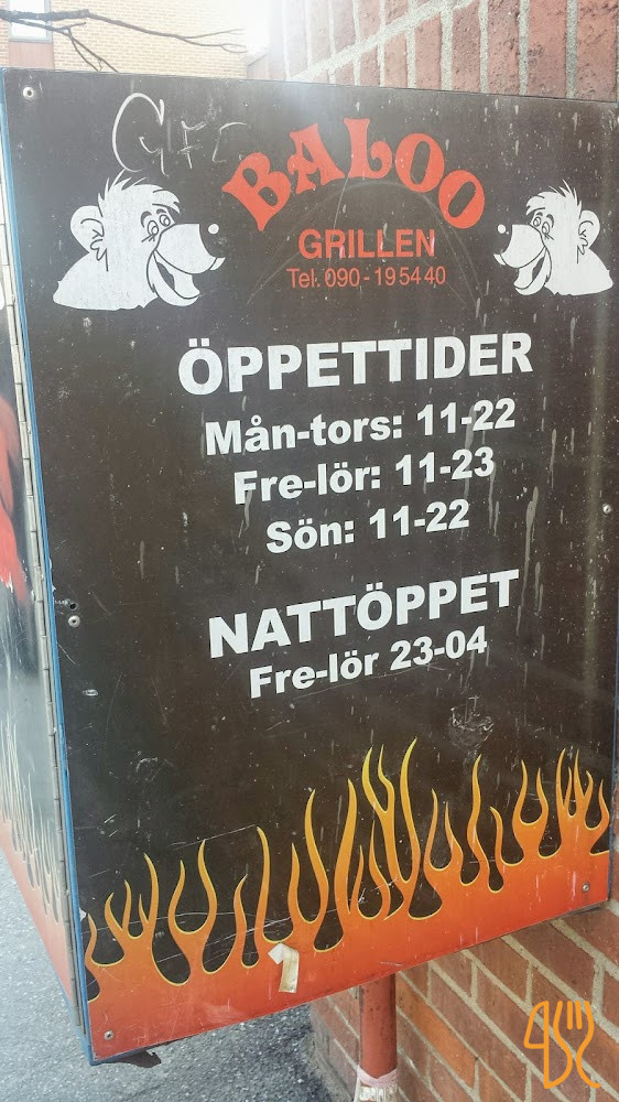 Baloo Grillen Meny
