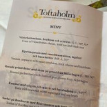 Toftaholm Herrgård Meny