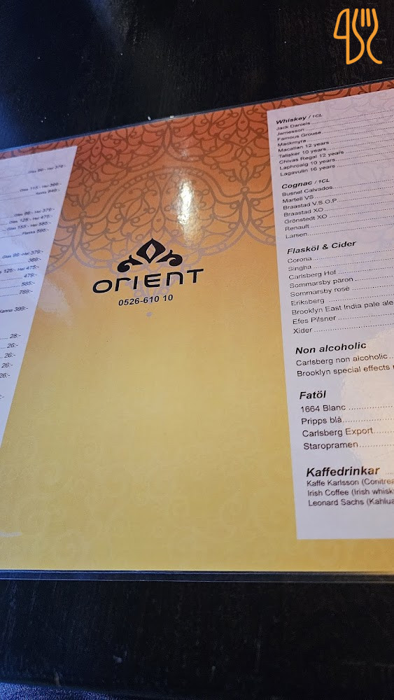 Restaurang Orient Meny