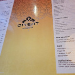 Restaurang Orient Meny