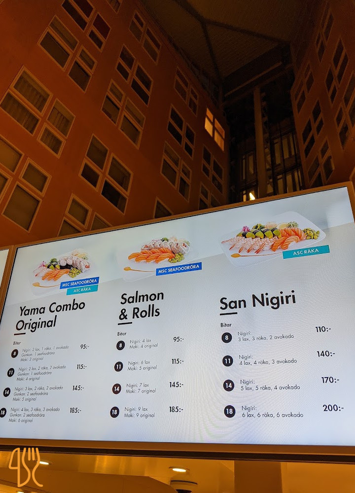 Sushi Yama Meny