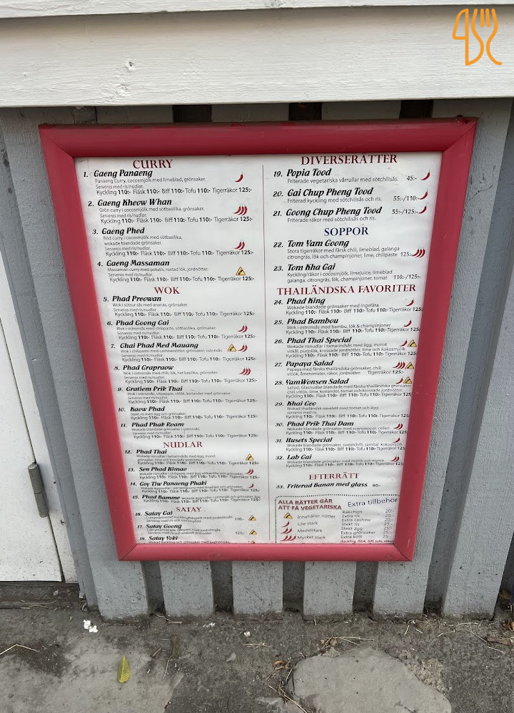 Järnvägsgatans Thai Take Away Meny