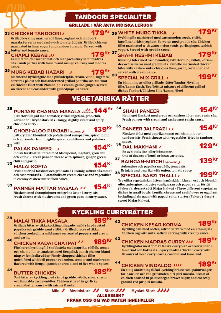 Kesar Indien Restaurang Stenungsund Meny