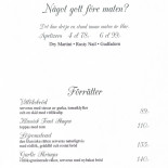 Restaurang Dragonen Meny