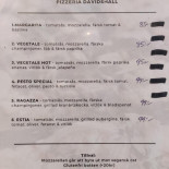 Davidhalls Pizzeria Meny