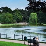 Stadscaféet I Slottsparken. Utomhus