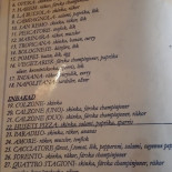 Restaurang Pizzeria Esplanad Meny