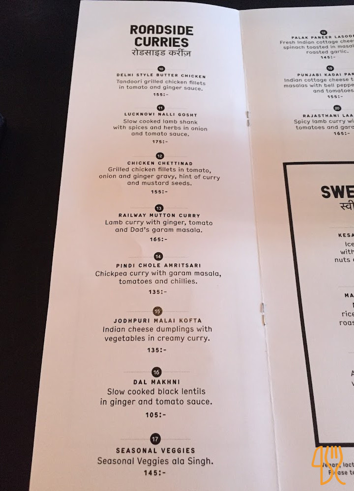 Indian Street Food Co Meny