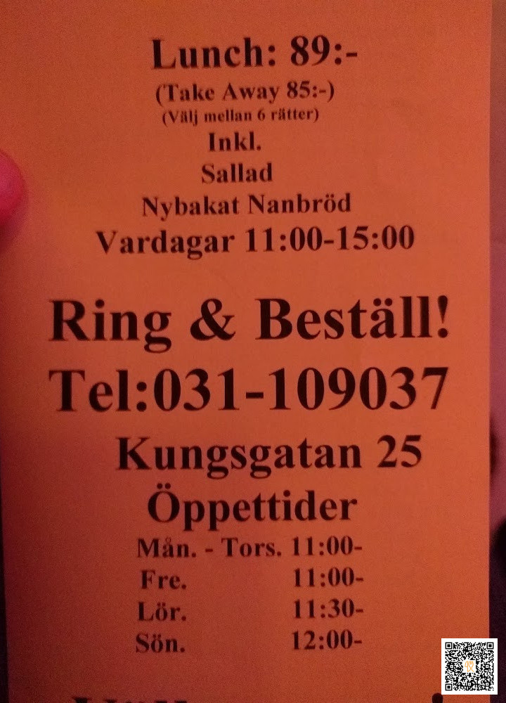 Tandoori Kitchen Meny