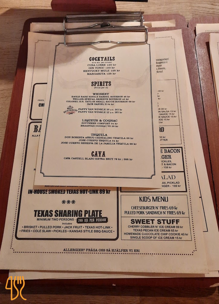 Zäll’s Smokehouse Meny