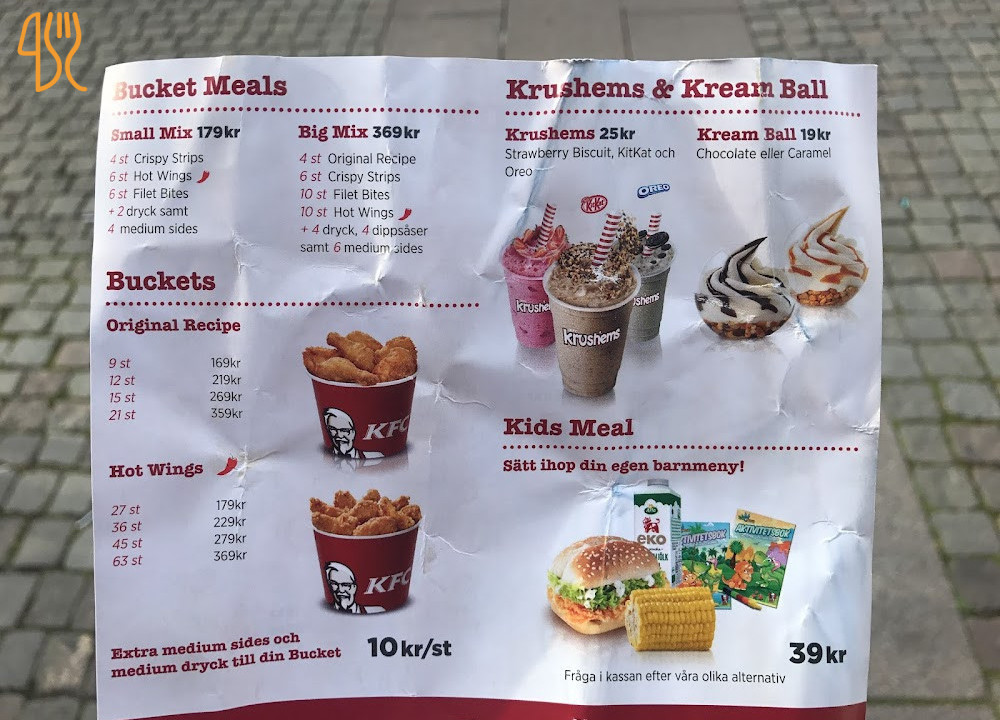 Kfc Meny