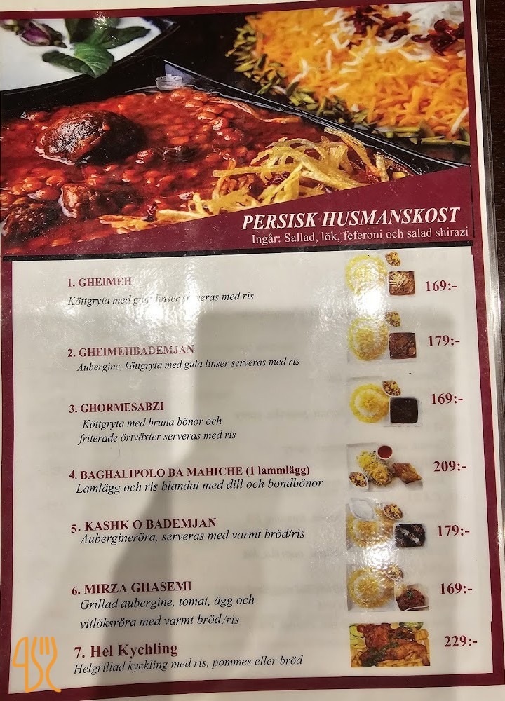 Dizin Restaurang Meny