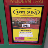 Taste Of Thai Meny