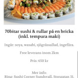 Sushi Corner Sundsvall Meny